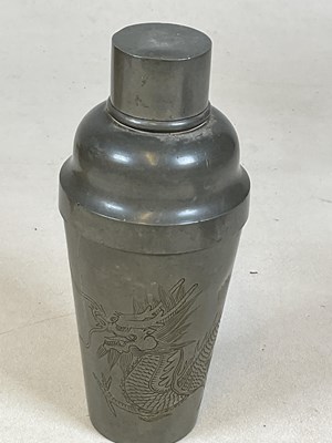 Lot 157 - SWATOW PEWTER (KUT HING); a large cocktail...