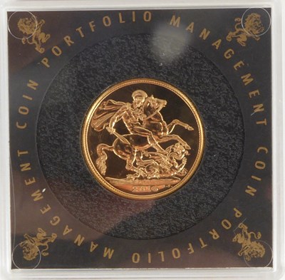 Lot 622 - An Elizabeth II proof full sovereign 2014,...