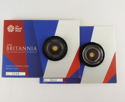 Lot 761 - THE ROYAL MINT; two '2014 Britannia The...