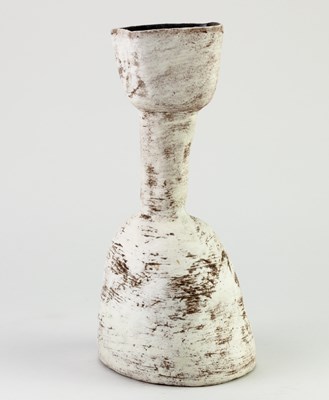 Lot 739 - SUSAN DISLEY; a stoneware bottle form covered...