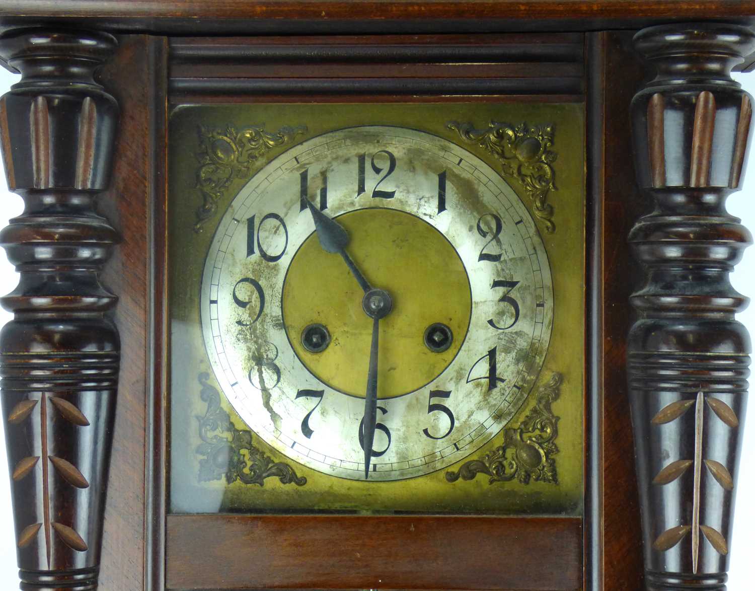 Lot 76 An early 20th century mahogany regulator wall