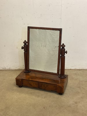 Lot 598 - An early Victorian mahogany swing toilet...