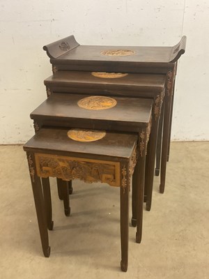 Lot 662 - A contemporary nest of four Chinese carved...