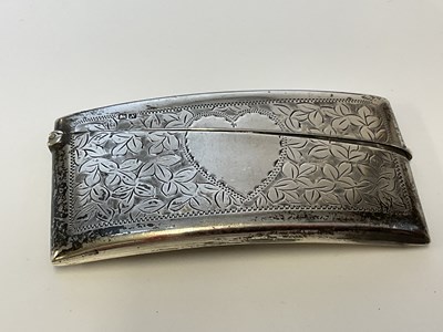 Lot 448 - A George V hallmarked silver card case of...