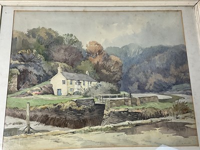 Lot 358 - A TAYLOR; watercolour, country scenic view,...