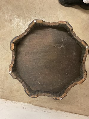 Lot 248 - A contemporary Korean elm octagonal brass...