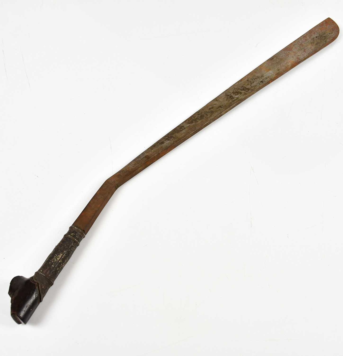 Lot 715 - An ethnic short sword with a distinct curve...