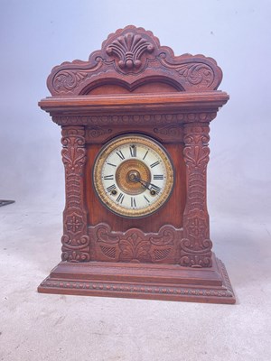 Lot 485 - A late 19th century American Ansonia Clock...