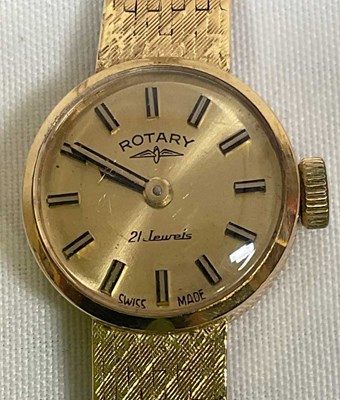 Lot 463 - ROTARY; a lady's 9ct yellow gold twenty-one...