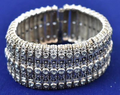 Lot 687 - An Indian silver and blue sapphire articulated...