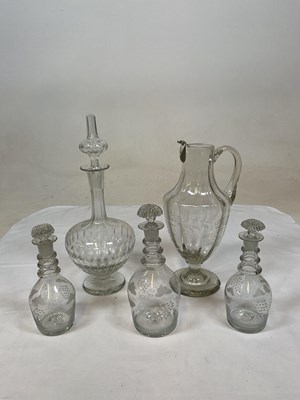 Lot 228 - 19th century glassware comprising three...