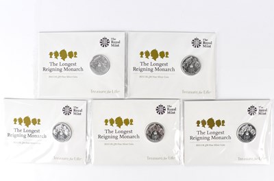 Lot 674 - THE ROYAL MINT; five 'The Longest Reigning...