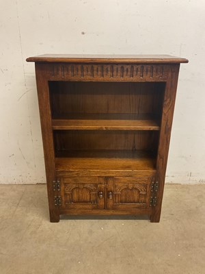 Lot 641 - BRIGHTS OF NETTLEBED; a reproduction oak open...