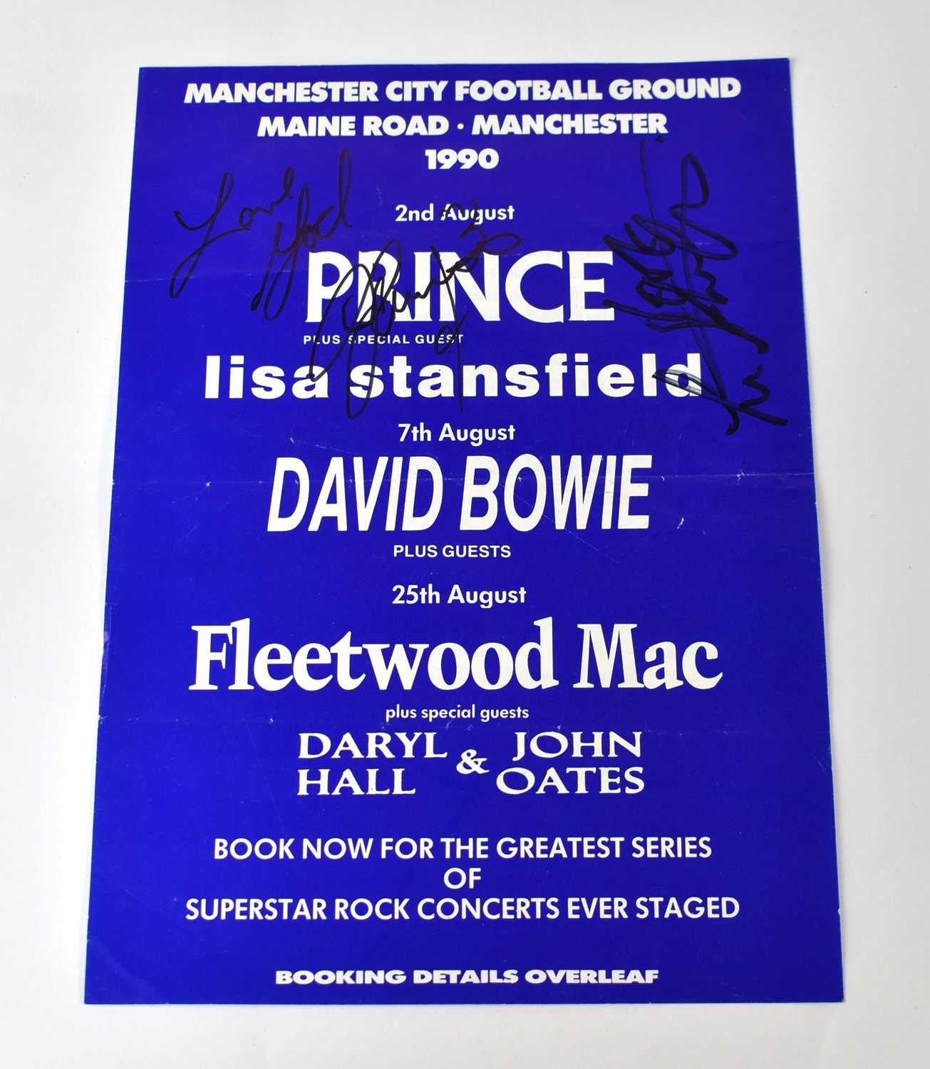 Lot 220 - PRINCE; a flyer for Manchester City Football...