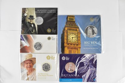 Lot 708 - THE ROYAL MINT; five UK silver coins,...