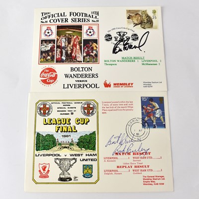 Lot 413 - LIVERPOOL FC; two first day covers bearing the...