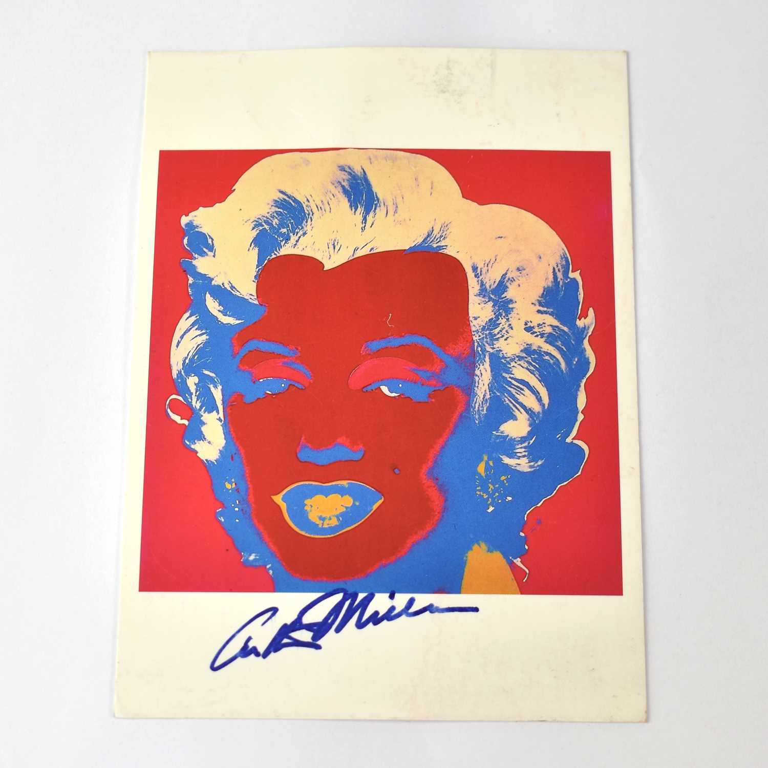 A Miller Lot 506 - ARTHUR MILLER; a postcard with image of