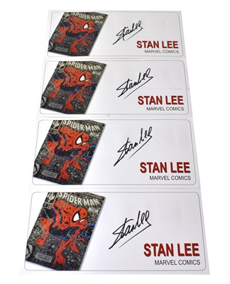 Lot 513 - STAN LEE; four signed first day covers (4).