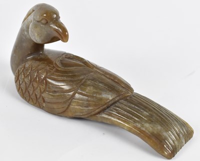 Lot 537 - A carved agate figure of a bird, length 12.5cm.