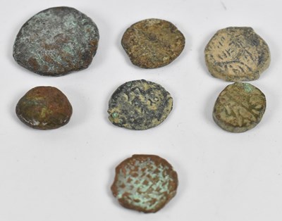 Lot 705 - Seven assorted ancient Islamic coins.