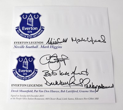 Lot 408 - EVERTON FC; two pre-printed envelopes signed...