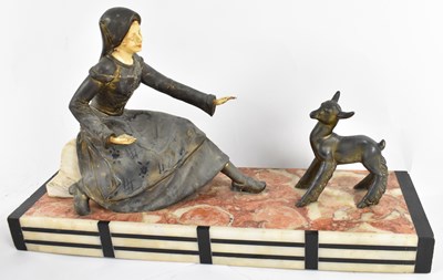 Lot 591 - A French Art Deco spelter and celluloid...