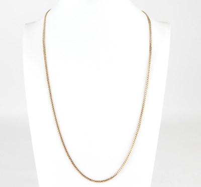 Lot 870 - A 9ct gold dainty link necklace, length 55cm,...