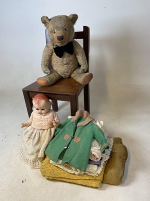 Lot 84 - A vintage Chiltern teddy bear, length approx....