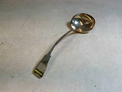 Lot 428 - A George III hallmarked silver Fiddle pattern...