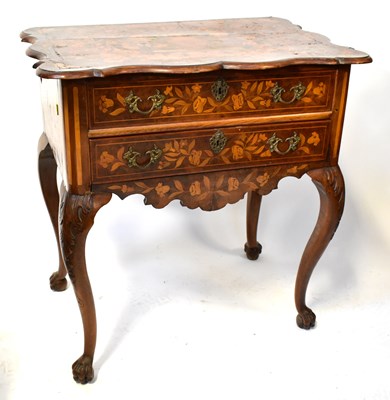 Lot 31 - A c1840 mahogany Dutch marquetry side table