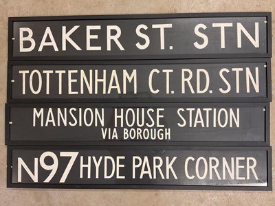 Lot 15 - Four original London bus blinds, 'Baker St....