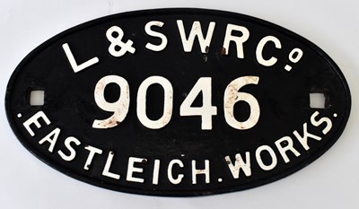 Lot 37 - RAILWAYANA; wagon plate, L&SWR Co. 9046...