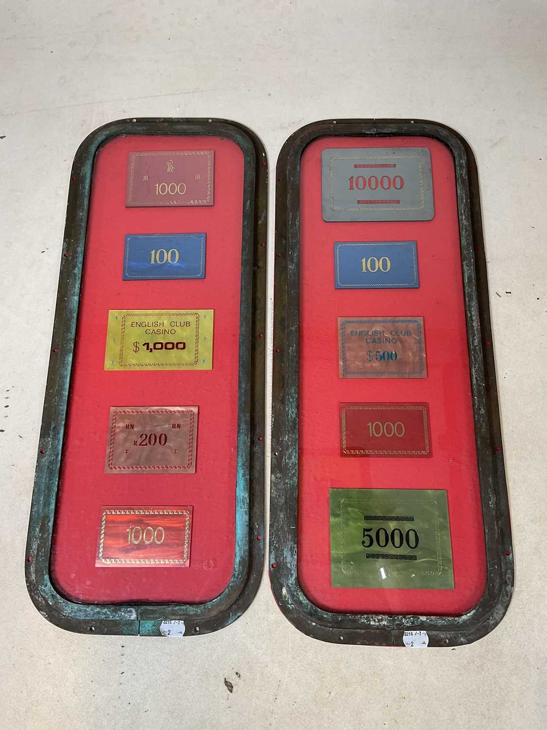 Lot 42 - A pair of original ship porthole frames, now