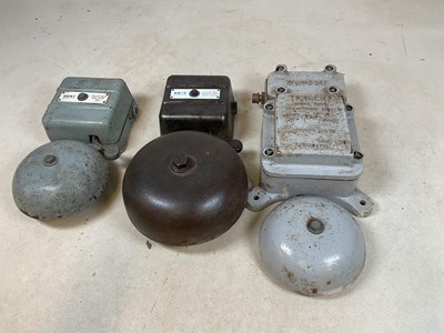 Lot 58 - Three vintage wall mounted fire alarms...