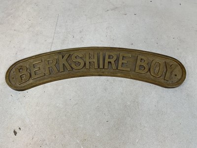 Lot 21 - A cast brass curved sign inscribed 'Berkshire...