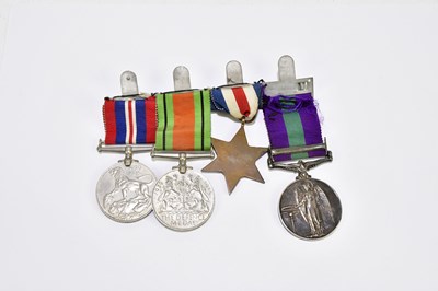 Lot 494 - Four WWII medals comprising George VI General...