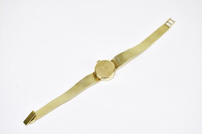 Lot 443 - PRIMATO; a lady's 14ct gold case wristwatch,...