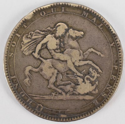 Lot 643 - A George III 1818 George and Dragon LIX silver...