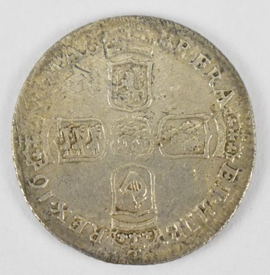 Lot 1004 - A William III 1696 silver sixpence.