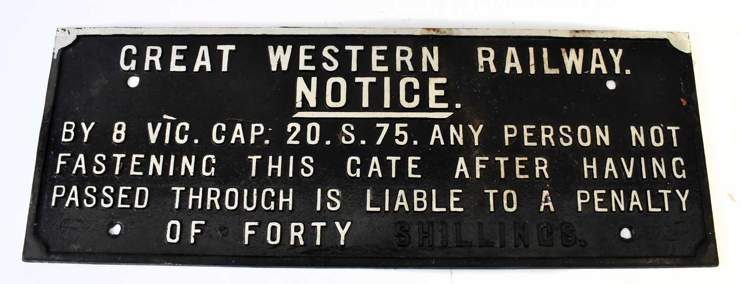 Lot 81 - RAILWAYANA; Great Western Railway Notice 'By 8...