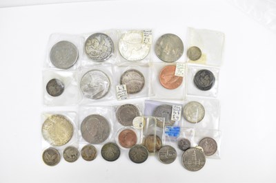 Lot 638 - Various UK and world silver and other coins,...