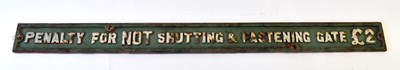 Lot 20 - RAILWAYANA; Southern Railway cast iron sign,...