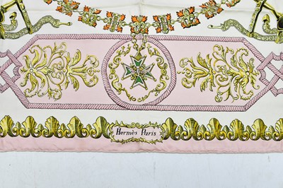 Lot 609 - HERMÈS; a 100% silk vintage 'Ludovicus Magnus'...