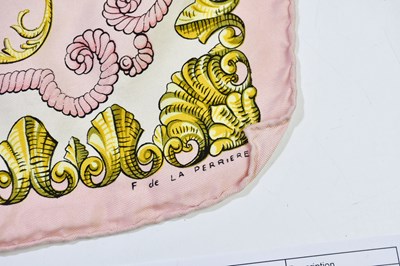 Lot 609 - HERMÈS; a 100% silk vintage 'Ludovicus Magnus'...
