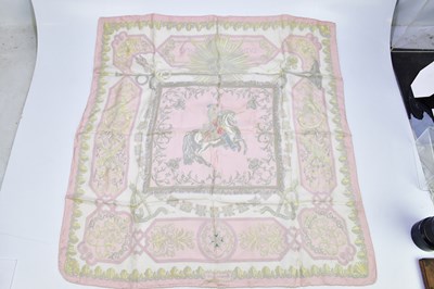 Lot 609 - HERMÈS; a 100% silk vintage 'Ludovicus Magnus'...