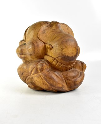 Lot 109 - A large Javanese carved wood Orang Malu