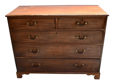 Lot 86 - A 19th century mahogany chest of two small...