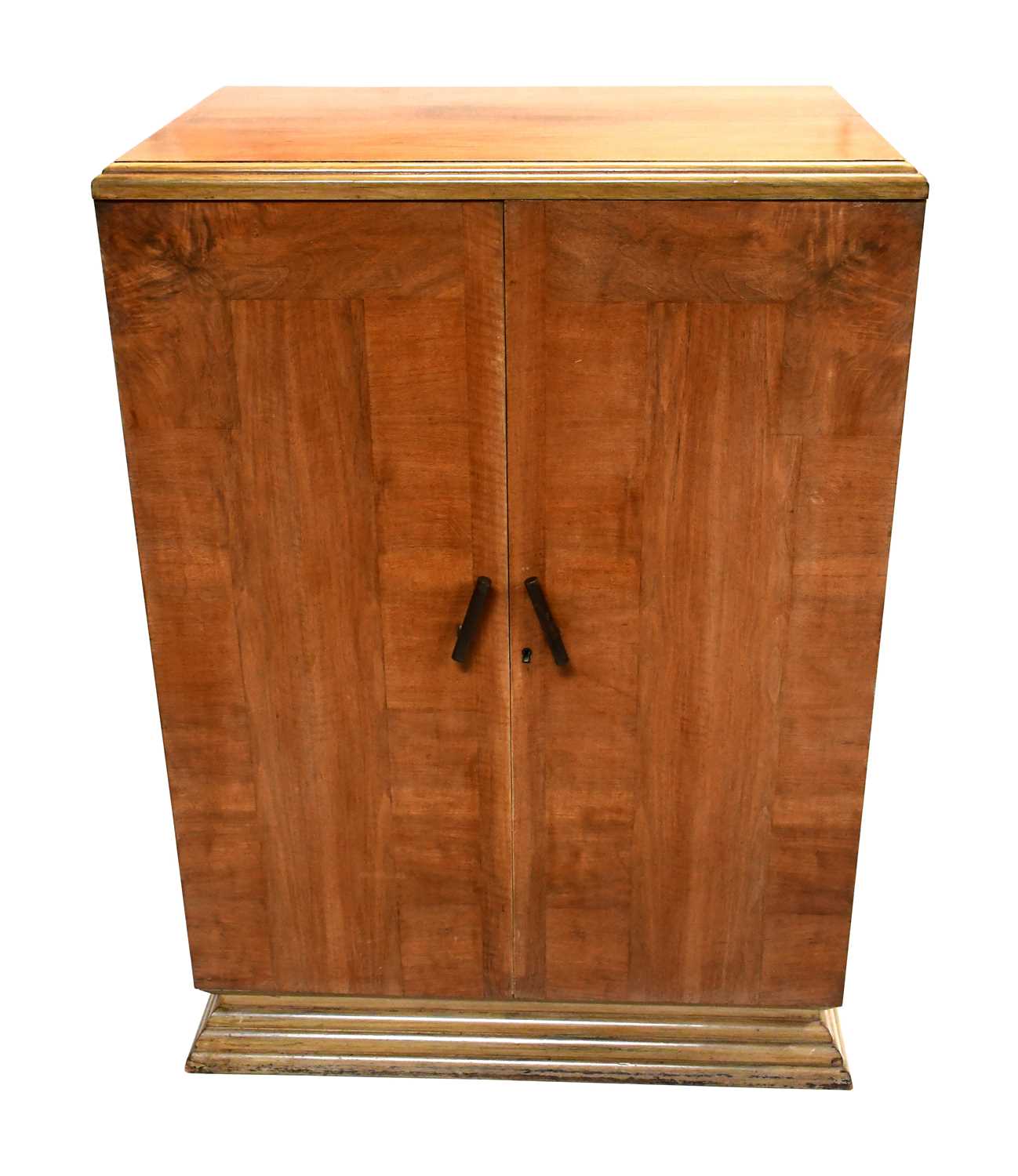 Lot 54 A 1930s Art Deco small linen chest, with
