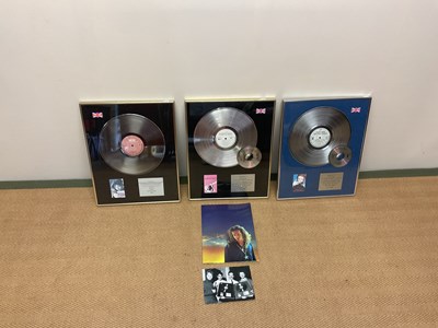 Lot 2065 - SIMPLY RED; three presentation discs given to...