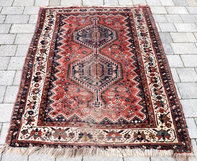 Lot 118 - A late 19th/early 20th century Afghan rug with...